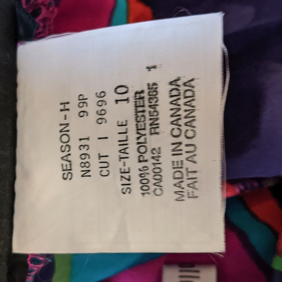 Vintage 80's colorful skirt with pockets by Collections Internationale - Picture 5 of 6